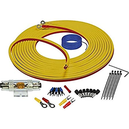 amplifier kit Stinger 8 Gauge Amp Kit Copper Wiring 600 Watts SS600XS Amplifier  Install Car Audio & Video Installation Equipment