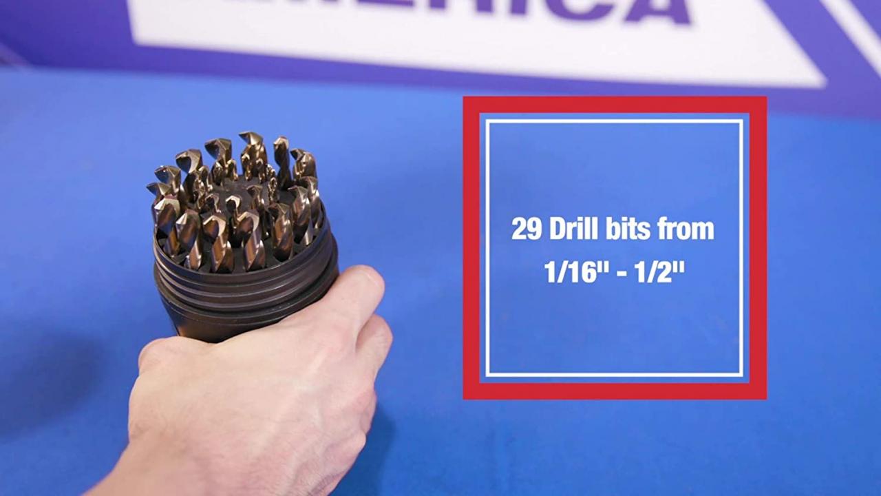 Drill America 29-Piece Assorted Cobalt Twist Drill Bit Set in the Twist  Drill Bits department at Lowes.com
