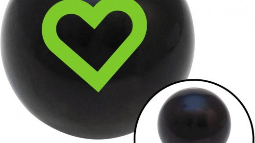 American Shifter 105331 Black Shift Knob with M16 x 1.5 Insert Green Fat  Outlined Heart Interior Accessories Shift Boots & Knobs sinviolencia.lgbt