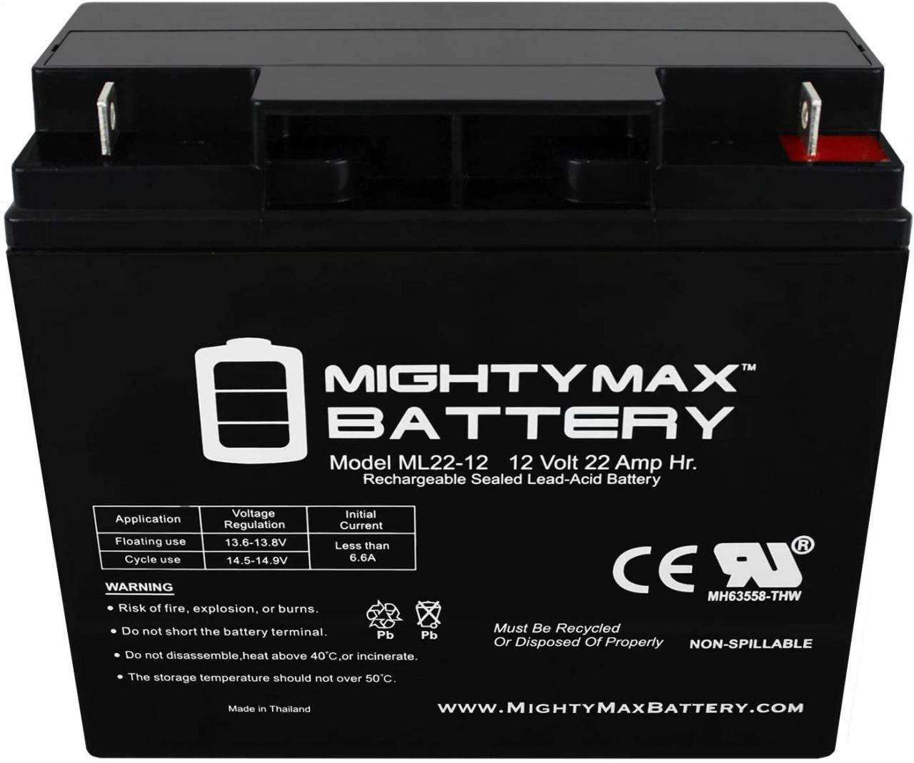 Buy Mighty Max Battery ML22-12 - 12V 22AH UPS Battery Replaces 21Ah Leoch  DJW12-20, DJW 12-20 Brand Product Online in Kazakhstan. B00K8E2TTI