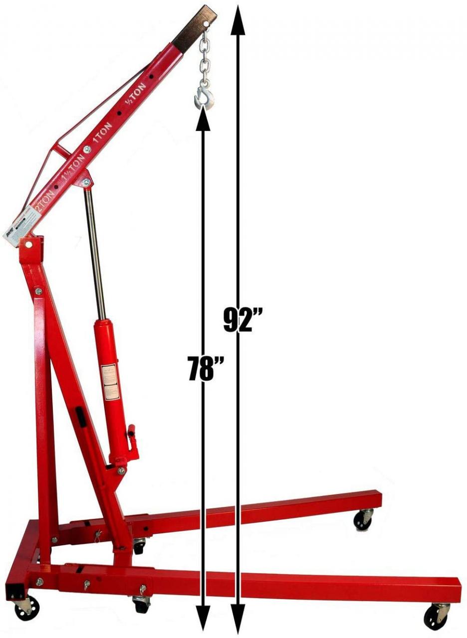 Buy Dragway Tools 2 Ton Folding Hydraulic Engine Hoist Cherry Picker Shop  Crane Hoist Lift Online in Indonesia. B00294B0LS