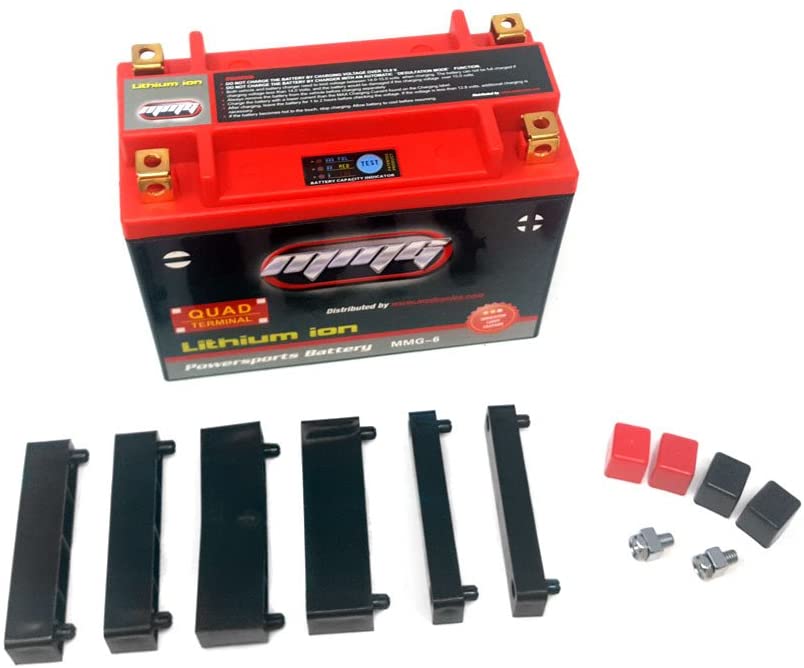 Buy MMG YB16CL-B Lithium Ion Sealed Powersports Battery 12 Volts, 420 CCA,  QUAD Terminals - ATV UTV Motorcycles and PWCs (MMG6) Online in Indonesia.  B075WZWV9T