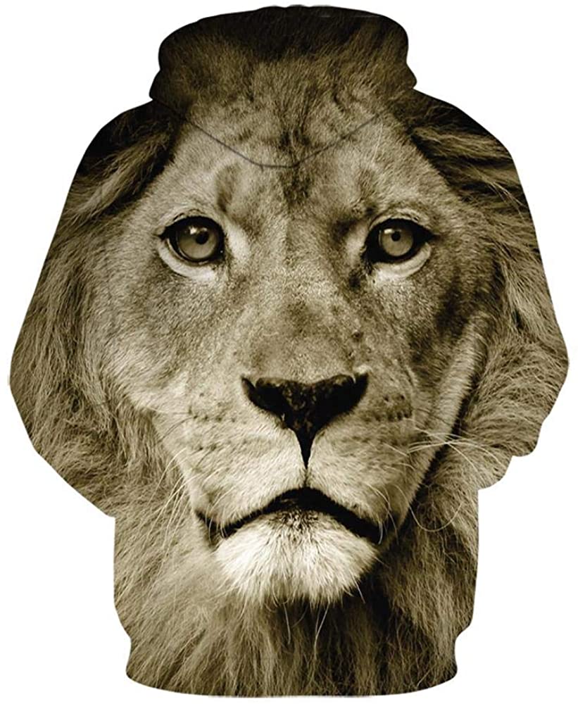 80% off Unisex Hoodie Love Printed 3D Hoodies Men Animal Lion Sweatshirts  Casual Tops-M: Clothing here has the latest -sice-si.org