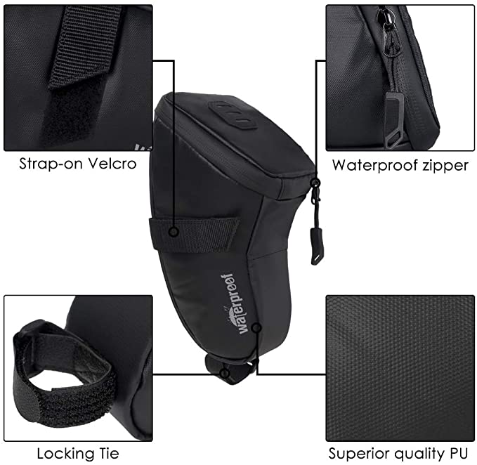 WOTOW Bike Saddle Bag, Waterproof Bicycle Wedge Pack Strap-on Pouch with  Water Resistant Zipper & Rear Light Loop PU Coating for Mini Cycling Pumps  Repair Tools MTB Folding Cycles Pocket Pack (1.5L) :
