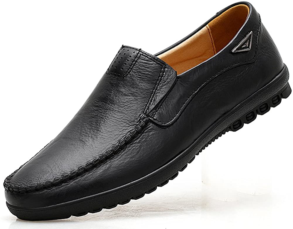 VanciLin Mens Casual Leather Fashion Slip-on Loafers: Amazon.co.uk: Shoes &  Bags