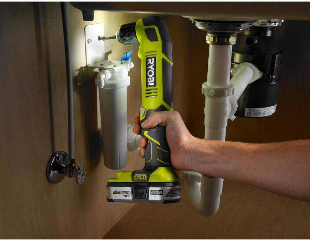Buy Ryobi P241 One+ 18 Volt Lithium Ion 130 Inch Pounds 1,100 RPM 3/8 Inch Right  Angle Drill (Battery Not Included, Power Tool Only) Online in Hong Kong.  B008E76BZ4