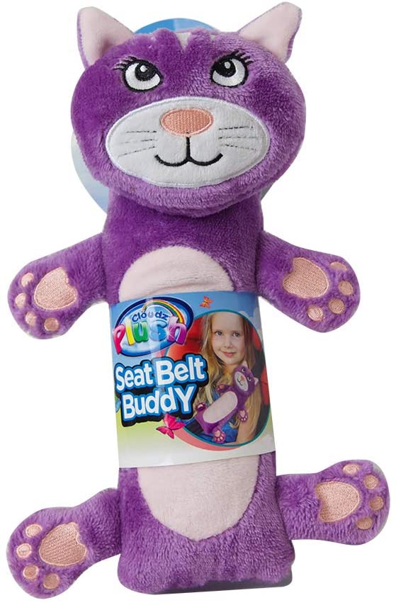 Cloudz Kids Plush Seat Belt Buddy Travel Pillow Seat Belt Cover - Rhino :  Amazon.co.uk: Toys & Games