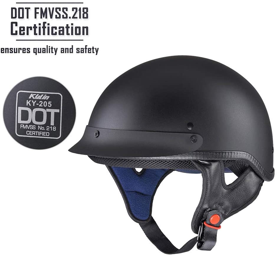 Buy AHR Run-C Motorcycle Half Face Helmet DOT Approved Motorbike Cruiser  Chopper Matt Black M Online in Vietnam. B071KFPRC2