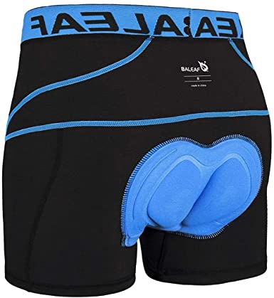 Baleaf BALEAF Men's Bike Cycling Underwear Shorts 3D Padded Bicycle MTB  Liner Shorts (Blue, M)
