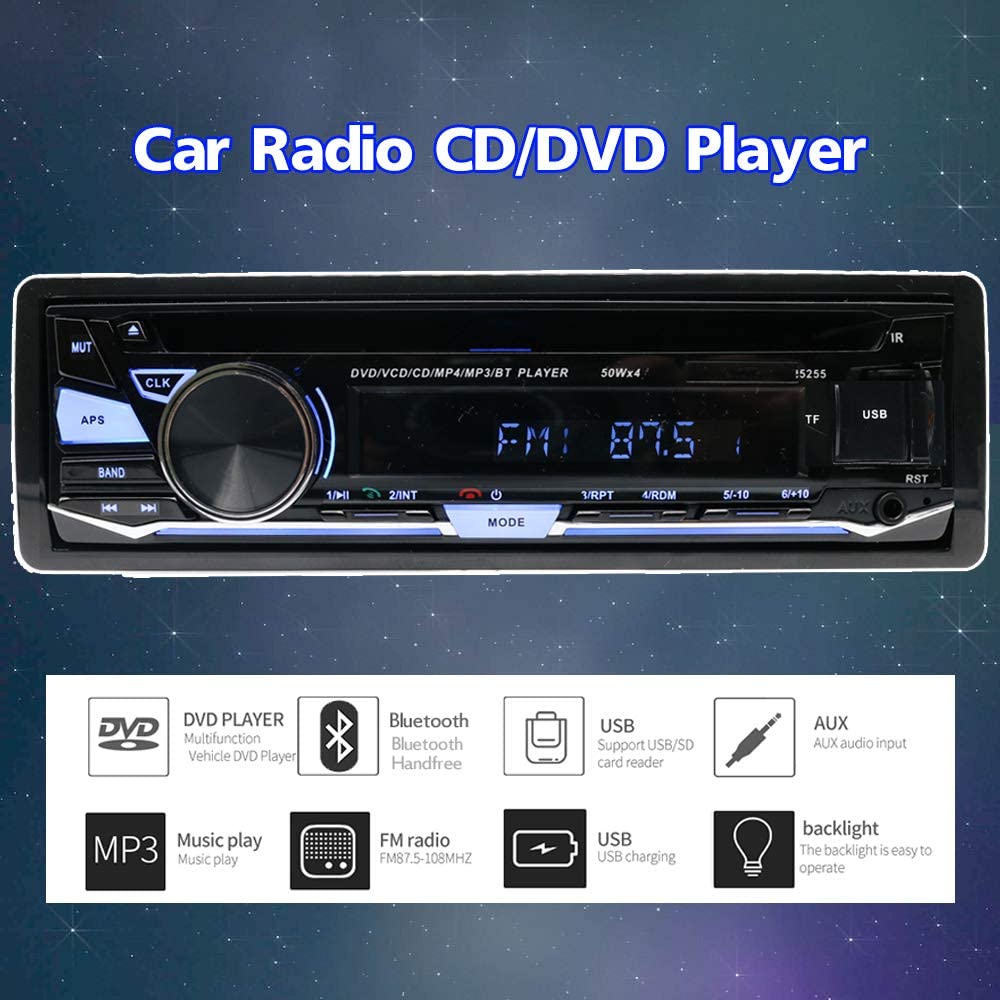Buy Alondy Car Radio Stereo Headunit CD DVD Player Bluetooth Receiver  Single DIN MP3 USB SD AUX FM Online in Indonesia. B06XQG2HQR