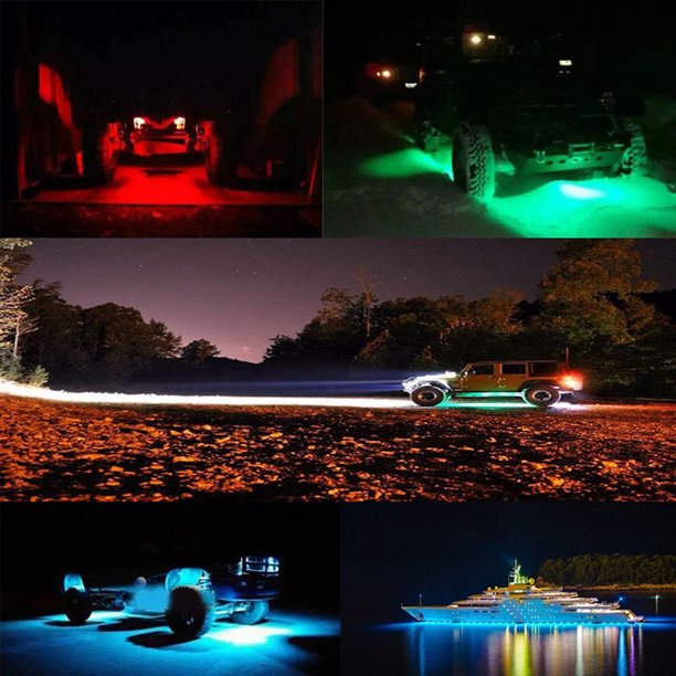 Buy LED Rock Lights, 4 Pods Purple LED Neon Underglow Light Kits Waterproof  IP68 for Jeep Off Road ATV SUV Trucks Cars Motorcycle Rock Light kit Online  in Indonesia. B08LQMW15H