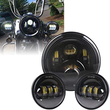 Buy HOZAN Black 5.75inch Motorcycle LED Headlight Housing 5-3/4 LED  Headlight Mount Compatible with Suzuki Kawasaki Vulcan Cruiser Bike Cafe  racers Online in Turkey. B071D3TPQ5