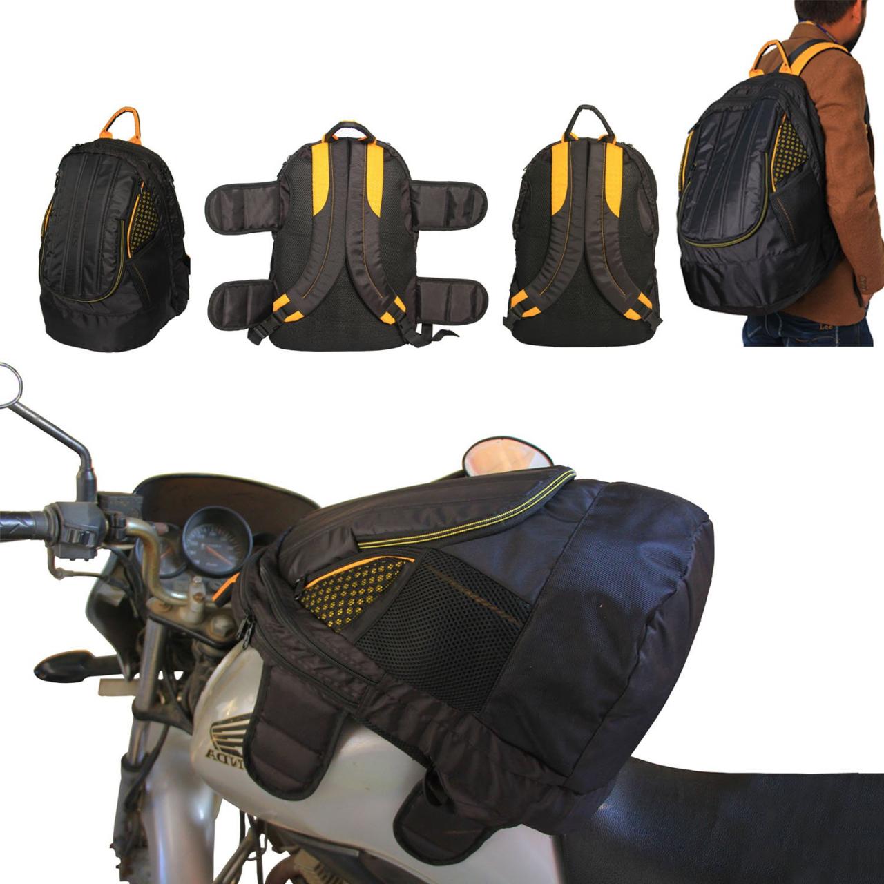 Sticker Magnetic Tank Bag for Motorcycle/Bike Riders (35 Liter Capacity,  Fits Up to 15-Inch Laptops, Black Color with Yellow Pattern) : Amazon.in:  Car & Motorbike