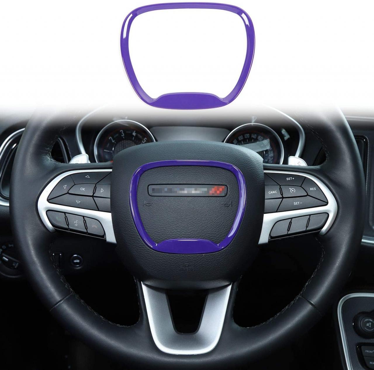 Buy Voodonala Steering Wheel Trim for 2015-2020 Dodge Challenger Charger,  for 2014-2020 Dodge Durango, for Jeep Grand Cherokee SRT8, ABS Purple 1pc  Online in Hong Kong. B08L4JF27G