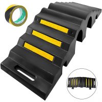 1-Channel, 3Pack-Curb Ramp Happybuy 3 Pack Driveway Rubber Curb Ramps Kit  Heavy Duty Car Threshold Ramp 2.5 Inch High 1-Channel Cord Cover Curbside  Bridge Ramp for Loading Dock Garage Sidewalk Electrical Tools