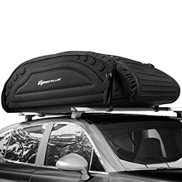 Goplus Car Roof Bag, 15 Cubic Feet Roof Top Cargo Carrier, Weather  Resistant Soft-Shell Carrier, Water Proof Cargo Bag w/Heavy Duty Straps,  Universal Luggage Carrier for Jeep, Car, SUV (Black) : Amazon.in: