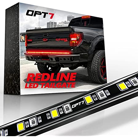 Buy OPT7 60 Tailgate LED Light Bar Double Strips, Brake Light Strip for  Truck, Red Light with Brake Light, Turn Signals Light, White Reverse Light,  Flexible Accessories for Truck, Trailer, Towing Vehicle