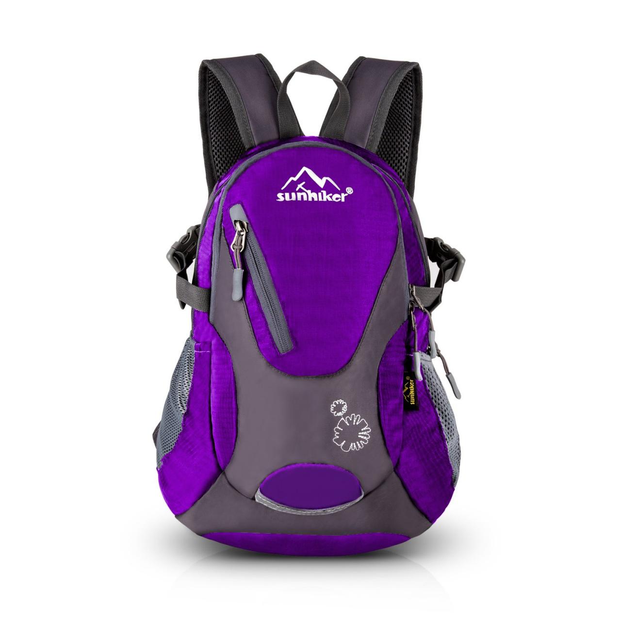Sunhiker Cycling Hiking Backpack Water Resistant Travel Backpack  Lightweight Small Daypack M0714 (Purple) : Amazon.ae: Sporting Goods