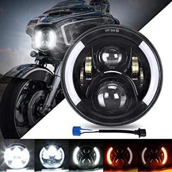 Buy SUPAREE 7 inches LED Motorcycle Headlight for Harley Davidson Touring  Road King Ultra Classic Electra Street Glide Tri Cvo Heritage Softail Slim  Deluxe Fatboy Chrome Online in Ecuador. B073XLMGLF