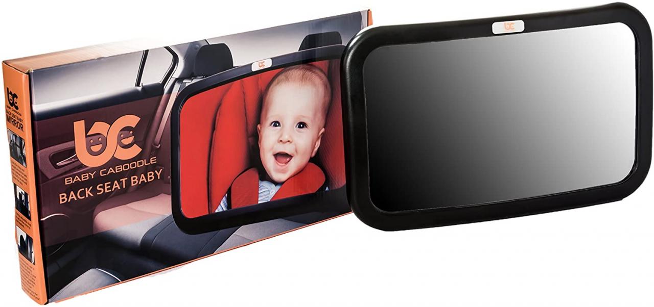 Baby Caboodle Backseat Baby Mirror Extra Large Ideal for Rearfacing Infant  Car Seats Adjustable, 360 Degree View Crystal Clear Viewing Shatterproof :  Amazon.co.uk: Baby Products
