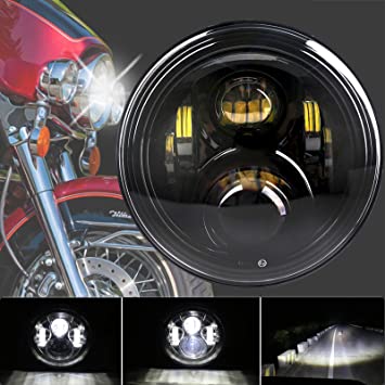 Buy HOZAN Black 5-3/4 5.75inch LED Motorcycle Headlight with Headlight  Housing for Shadow Suzuki Motorbikes Metric bikes Cruisers Choppers Online  in Taiwan. B075MBBRK2