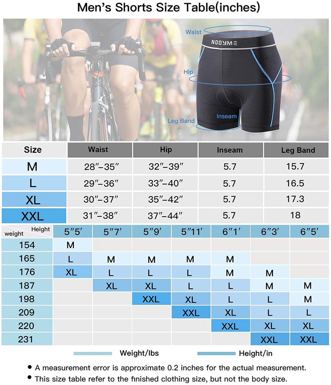 Buy NOOYME Cycling Shorts Men 4D Padded Cycle Shorts Men Quick Dry  Breathable Bike Shorts Men with Anti-Slip and Reflective Logo Design Online  in Indonesia. B08THWWN4P