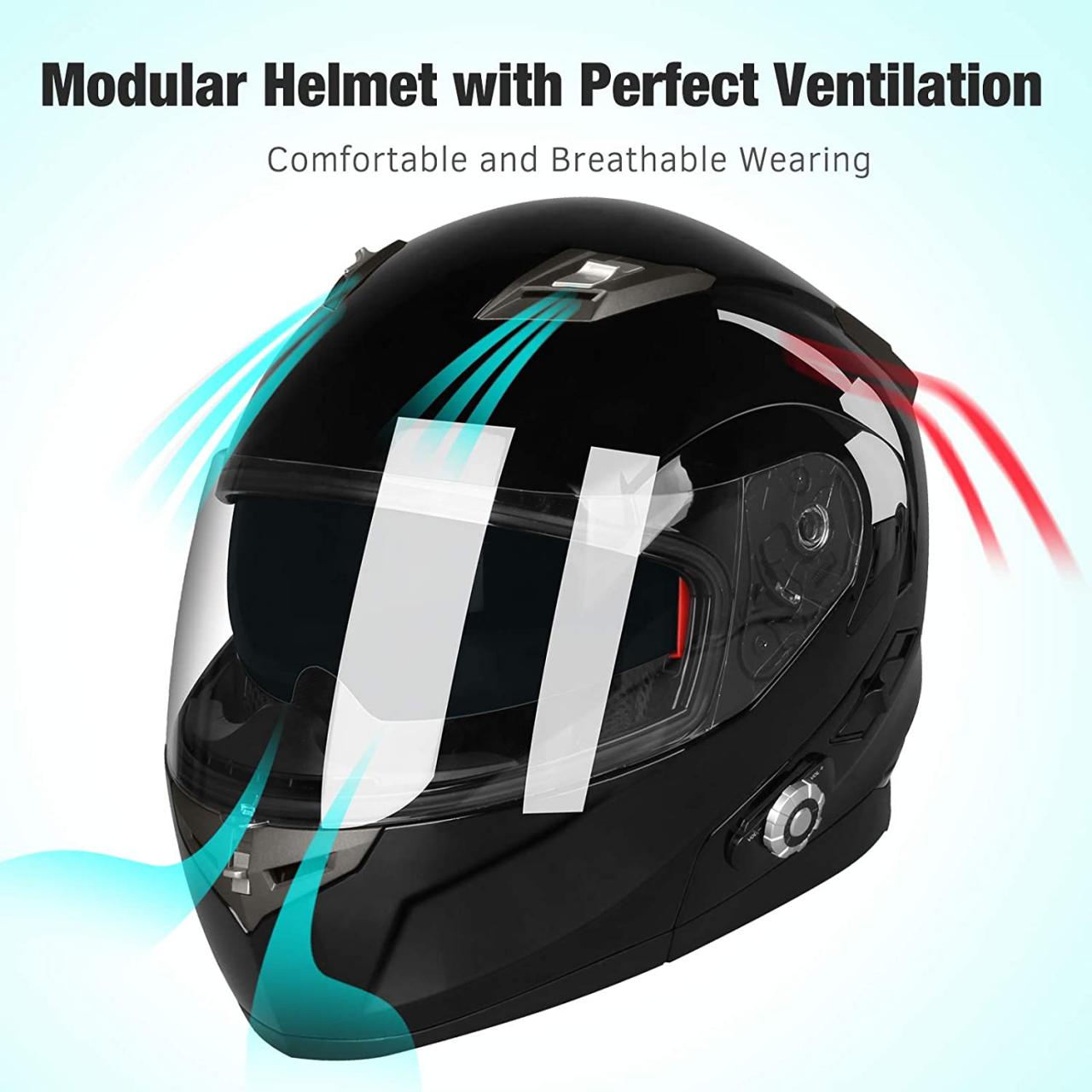 Buy FreedConn Motorcycle Bluetooth Helmet, BM2-S Flip Up Modular Bluetooth  Motorcycle Helmet Voice Dial/Hands-Free Call/ 500M/ 2-3 Riders/ MP3/ FM/DOT Motorcycle  Helmet with Bluetooth 3.0 Online in Hong Kong. B01MXIEF5X