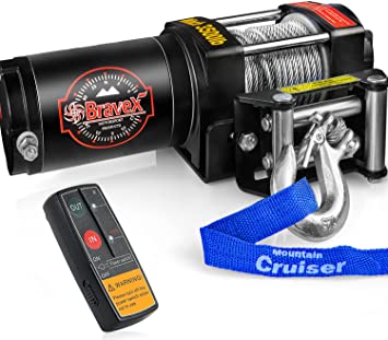 Buy Bravex Electric Winch, Reversible Portable 12-Volt DC Electric Winch  Boat Trailer Truck Power-in, Power-out (Corded Remote Control & Hand Crank)  Online in Hong Kong. B07B8CMJVJ
