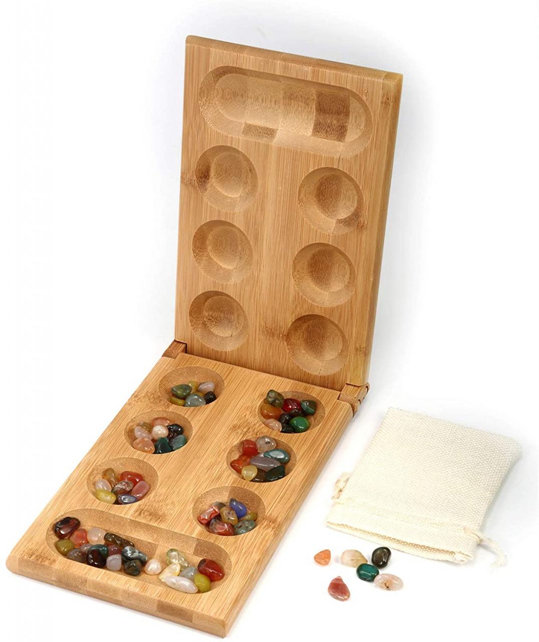 Pressman Mancala - Real Wood Folding Set, with Multicolor Stones by Pressman  | Pricepulse