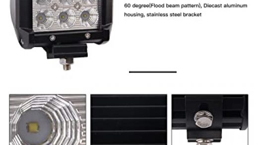 Buy Hook All 3 Lights] Bangbangche 20'' 126W Combo CREE Led Light Bar, 2X  4'' 18W Flood Cree Pods Lights with 2X 10FT Wring Harness for Jeep Boat  Tractor Trailer Off road