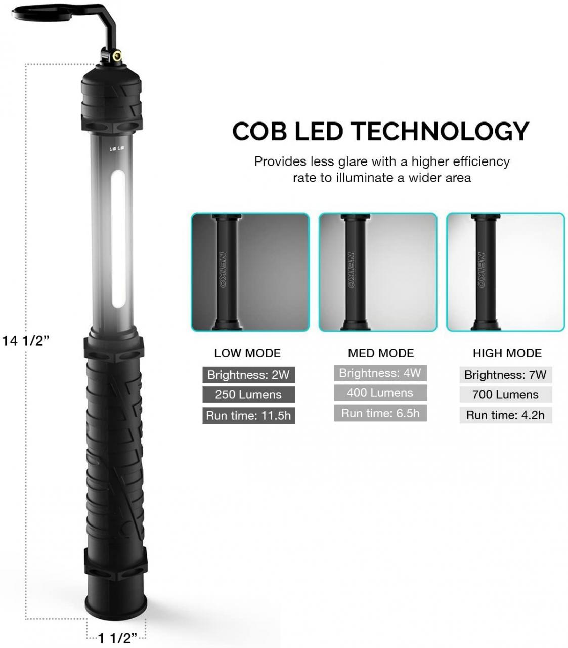Neiko Cordless Cob Led Work Light Rechargeable