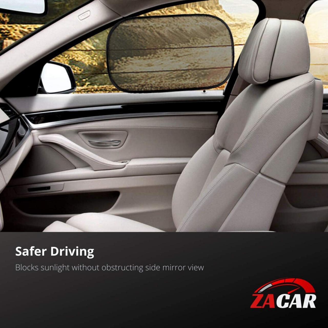 Buy ZACAR Car Window Shade (4 Pack), Baby Car Sun Shade, Cling Baby Shade  for Car - 80 GSM Car Sun Shade - Protect Your Baby with Back Window Sun  Shade,2 Pack