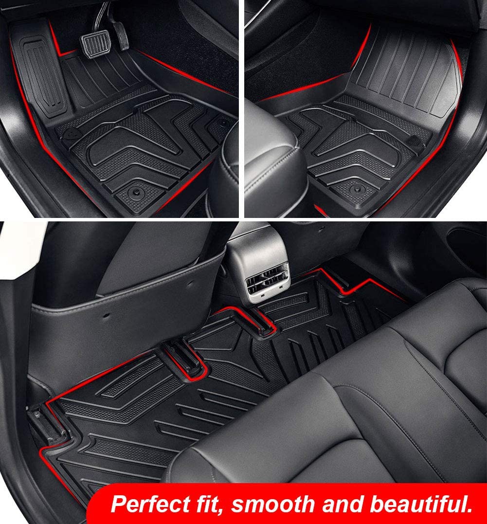 Buy Marretoo Car Floor Mats for Tesla Model 3 2017-2020 2021 3D Laser  Measured, No Smell TPE Material by Injection Mold,Flanging,Large Coverage,  All Weather Accessories Online in Hong Kong. B08SBZMKBY