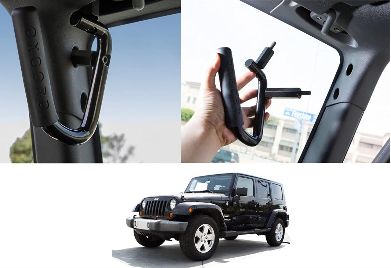 Buy Grab Handle for Jeep Wrangler (Front Pair) Solid Steel with Grip Roll  Bar Online in Indonesia. B01M06VDXP
