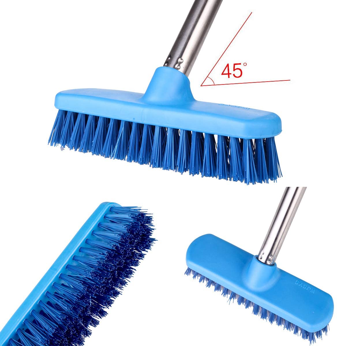 Buy MEIBEI Floor Scrub Brush with Adjustable Long Handle-54 inch, Stiff  Bristle Grout Brush Tub and Tile Brush for Cleaning Bathroom, Patio,  Kitchen, Wall and Deck Online in New Zealand. B075M4K2QM