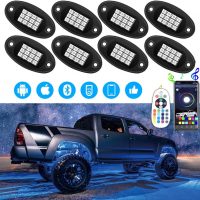Auto Parts and Vehicles Xprite 8PCS RGB LED Rock Lights Multicolor Neon LED  Light For Underglow Off Road Car & Truck LED Light Bulbs