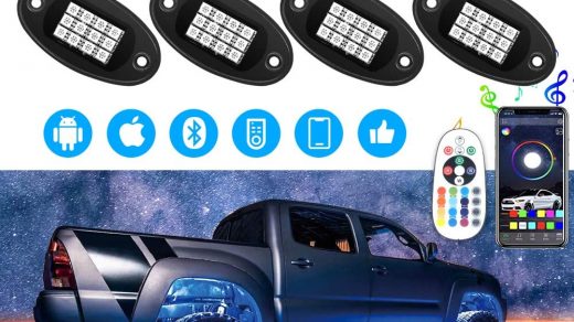 Auto Parts and Vehicles Xprite 8PCS RGB LED Rock Lights Multicolor Neon LED  Light For Underglow Off Road Car & Truck LED Light Bulbs