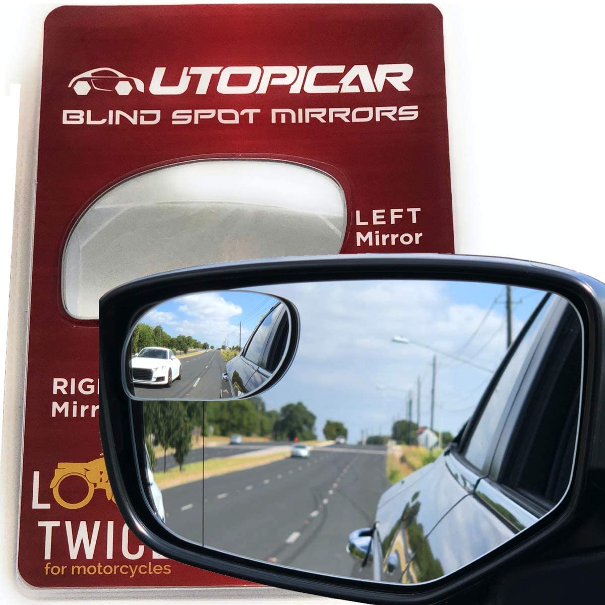 Buy Blind Spot Mirrors Long Design Car Mirror for Blindspot by Utopicar Car  Accessories | Automotive Rear View Door Mirrors | Stick-on mirror (2pack)  Online in South Korea. B01HEC3O0Y