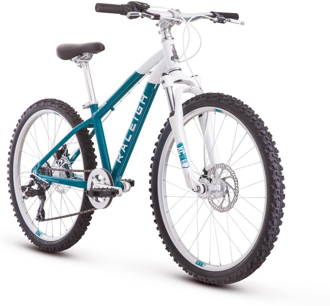 Buy Raleigh Bikes Eva 24 Kids Hardtail Mountain Bike for Girls Youth 8-12  Years Old, Teal Online in Indonesia. B07FMFJDDW