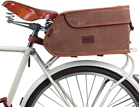 Buy TOURBON Canvas Cycling Bicycle Bike Pannier Rear Seat Bag Rack Trunk  (Waterproof, Roll-Up) Online in Indonesia. B011A0E2DO