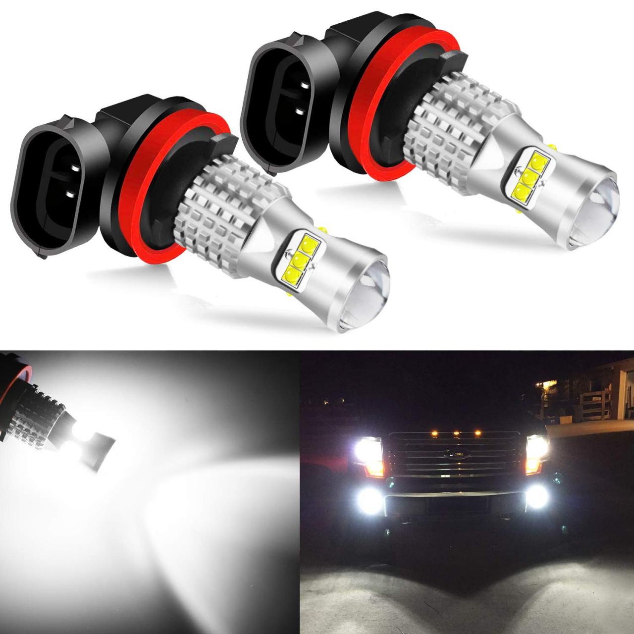 JDM ASTAR Super Bright Max 60W High Power 4G12 360 Beam H11 H16 White Led  Fog Light Bulbs With Projector- Buy Online in Japan at desertcart.jp.  ProductId : 225182181.
