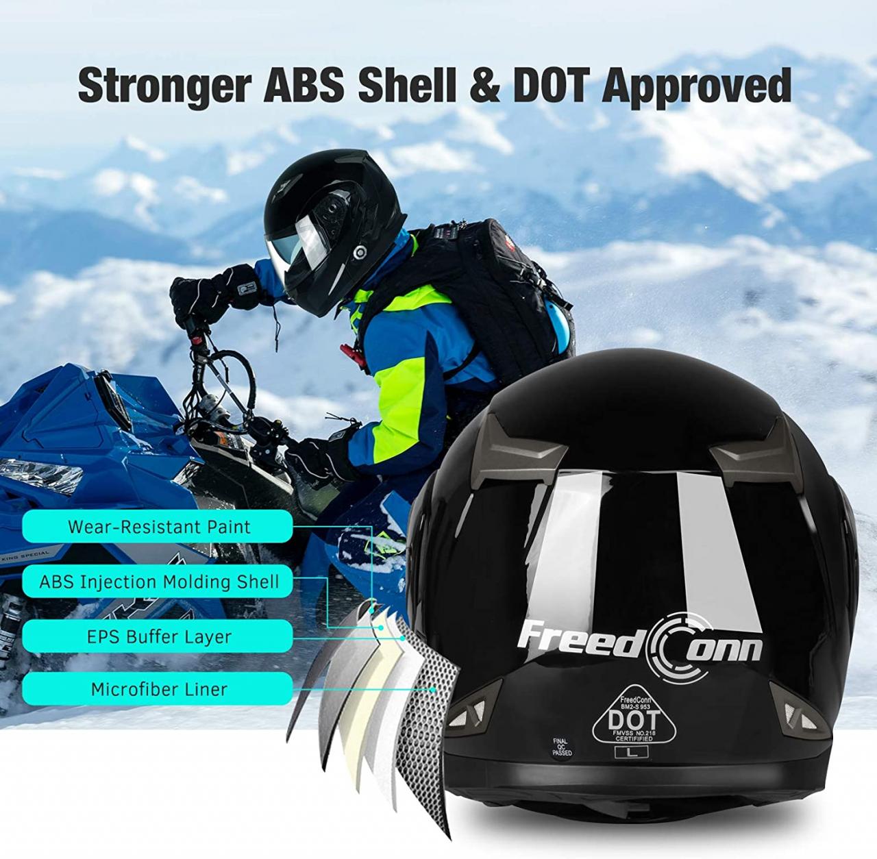Buy FreedConn Motorcycle Bluetooth Helmet, BM2-S Flip Up Modular Bluetooth  Motorcycle Helmet Voice Dial/Hands-Free Call/ 500M/ 2-3 Riders/ MP3/ FM/DOT Motorcycle  Helmet with Bluetooth 3.0 Online in Hong Kong. B01MXIEF5X
