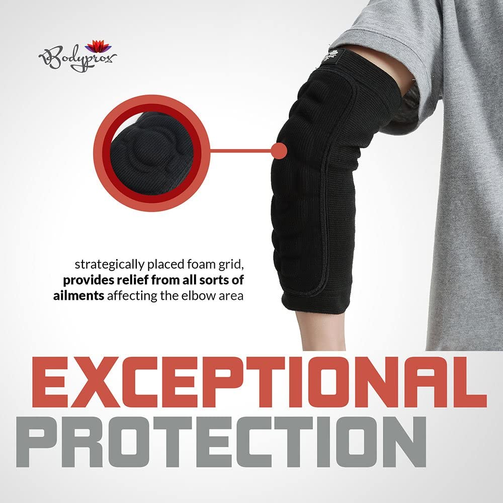 Bodyprox Elbow Protection Pads 1 Pair, Elbow Guard Sleeve