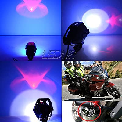 Buy LEDUR Motorcycle Headlight Led U7 DRL Fog Driving Running Light with  Angel Eyes Lights Ring Front Spotlight Strobe Flashing Blue Light and  Switch(2PCS,Blue Halo) Online in Hong Kong. B07D7NRW25