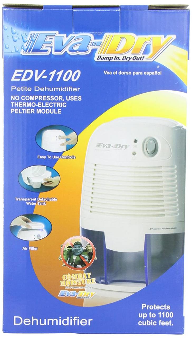 Eva-dry Edv-1100 Electric Petite Dehumidifier, White by Eva-Dry :  Amazon.in: Home & Kitchen