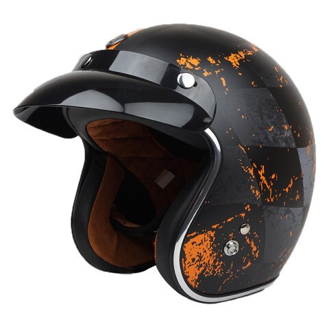 Buy Online TORC Route 66 rebel star open face vintage motorcycle helmet  casco retro pilot crusie helmets Scooter lucky 13 DOT M L XL XXL ▻ Alitools