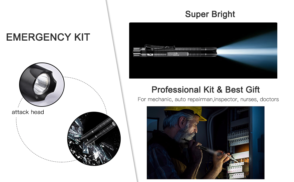 K KERNOWO Mini Tactical AAA LED Pen Flashlight-5.51 inch Pocket Size  Flashlight Sporting Goods Camping & Hiking Flashlights romeinformation.it