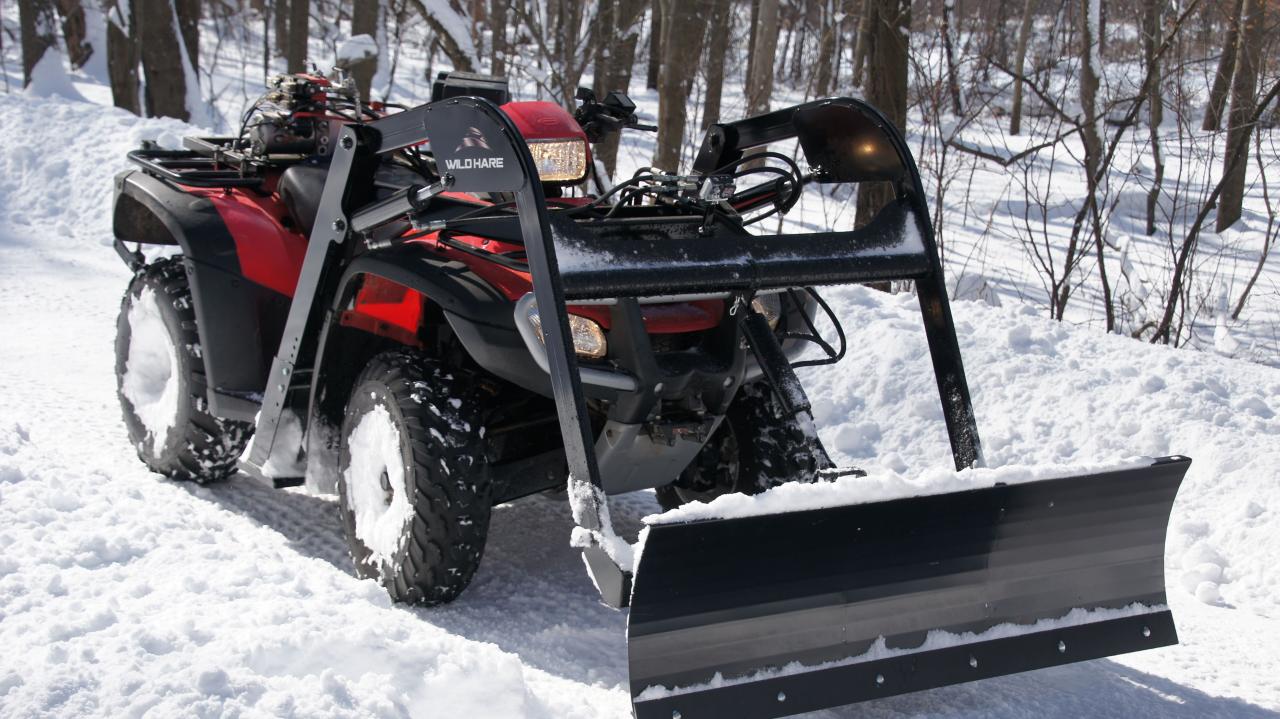 ATV Snow Plow Attachment | Hydraulic ATV Plowing Accessories | Wild Hare  Manufacturing, Inc. | Atv snow plow, Snow plow, Atv implements