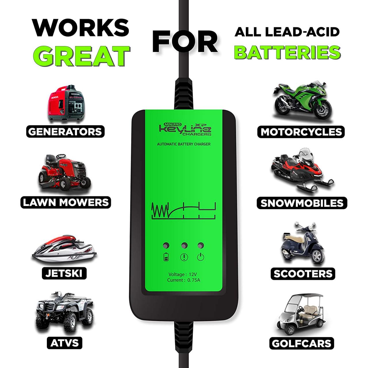 1.25Amp 5 Stage Battery Desulfator Maintainer & Conditioner #1 Tender For  Batteries 12V Automatic Trickle Charger Perfect Maintainance Everytime By KeyLine  Chargers USA Automotive Battery Chargers ourvagabondstories.com