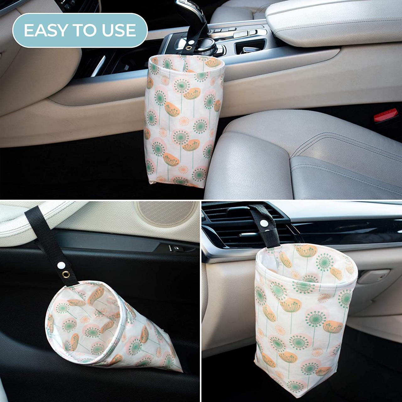 Buy Humble Bear's Car Trash Can Cute & Portable - Waterproof Car Trash Bin  , Multipurpose Car Garbage Bag Will Compliment The Rest of Your Car Decor ,  Usable for Front Seat ,